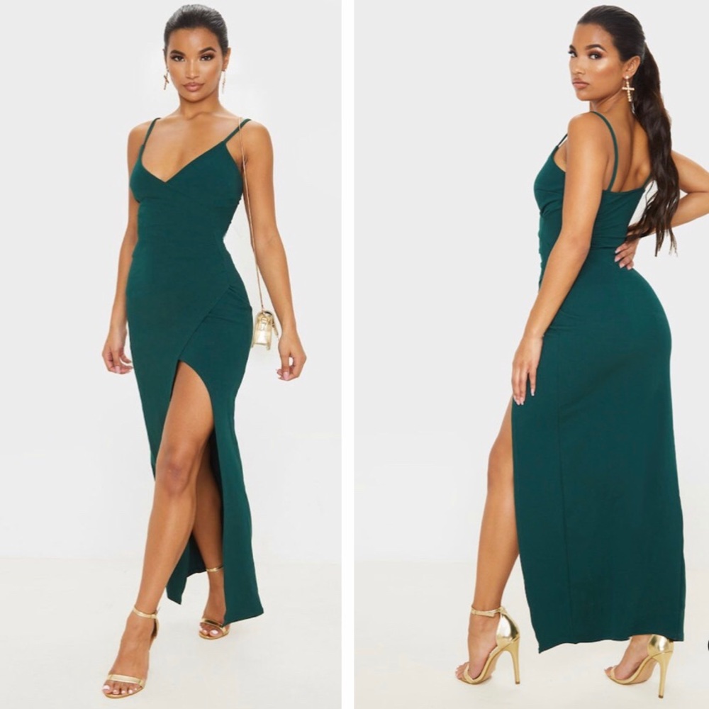 NWOT PrettyLittleThing Emerald Green Formal Dress
